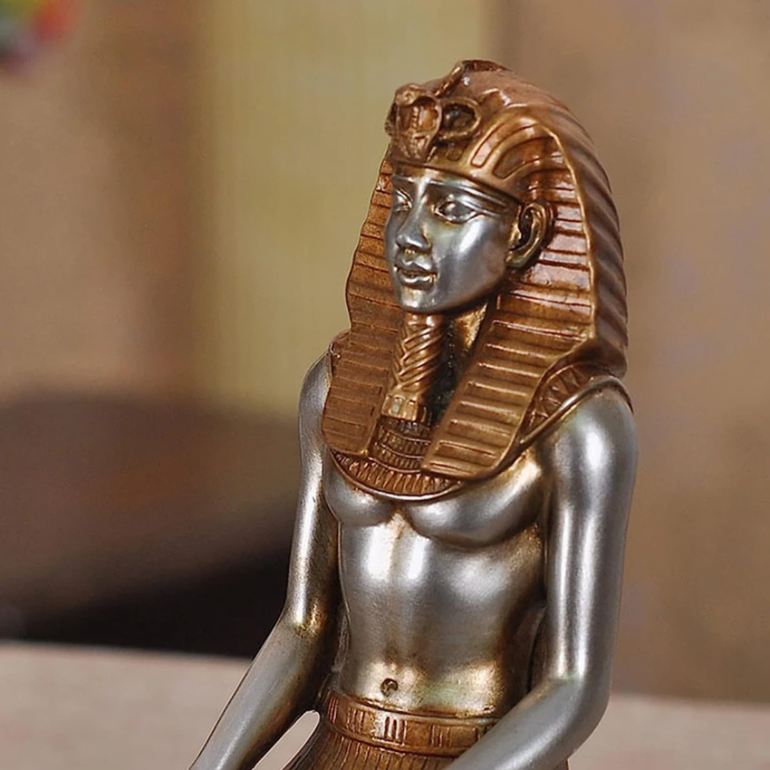Statue Égyptienne<br> Pharaon Garde-Livre