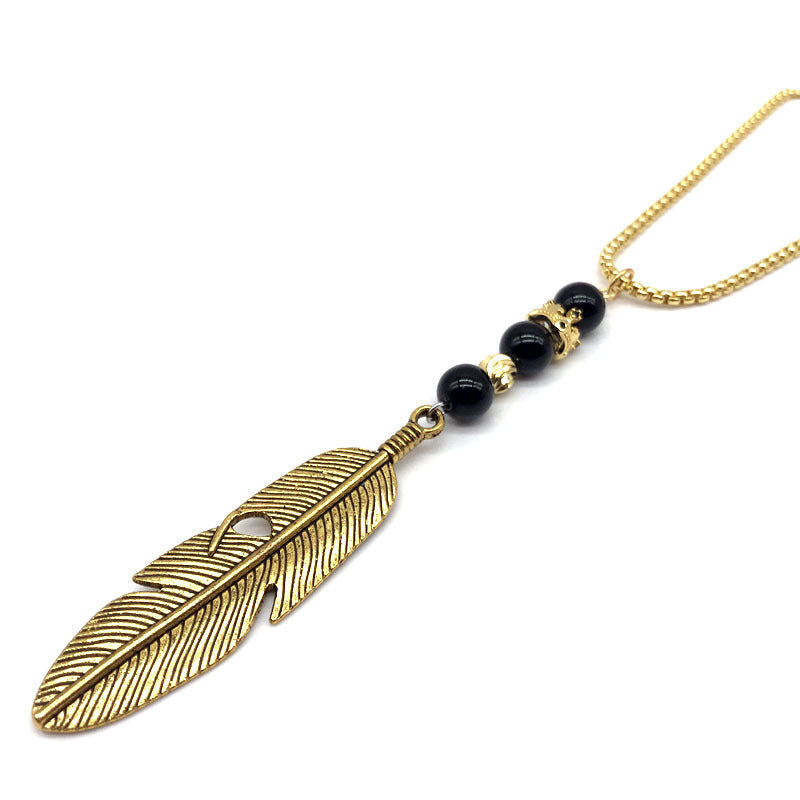 Collier Plume Solaire | Ancienne Égypte