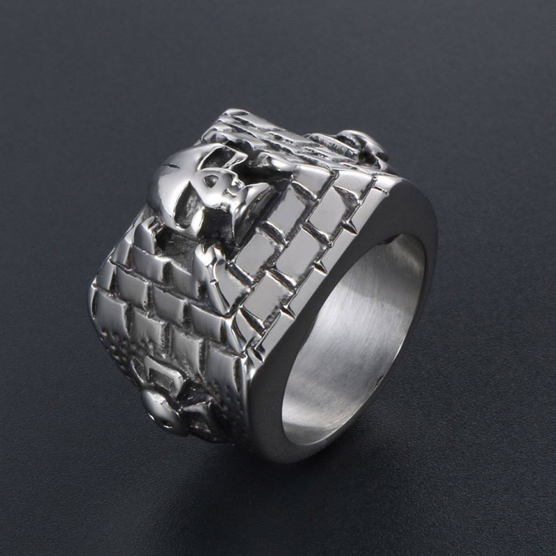 Bague Égyptienne Pyramide tête de mort