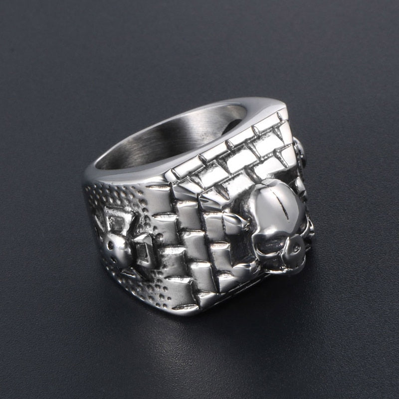 Bague Égyptienne Pyramide Crâne