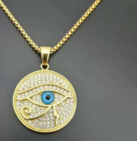 Collier Médaillon Œil | Ancienne Égypte