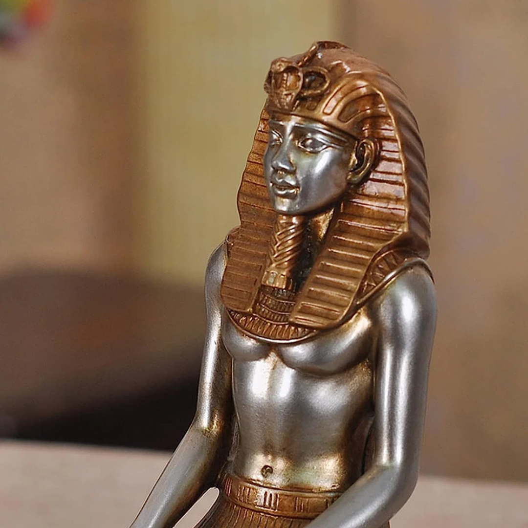 Statue Égyptienne <br>Pharaon Garde-Livre