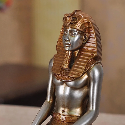 Statue Égyptienne <br>Pharaon Garde-Livre