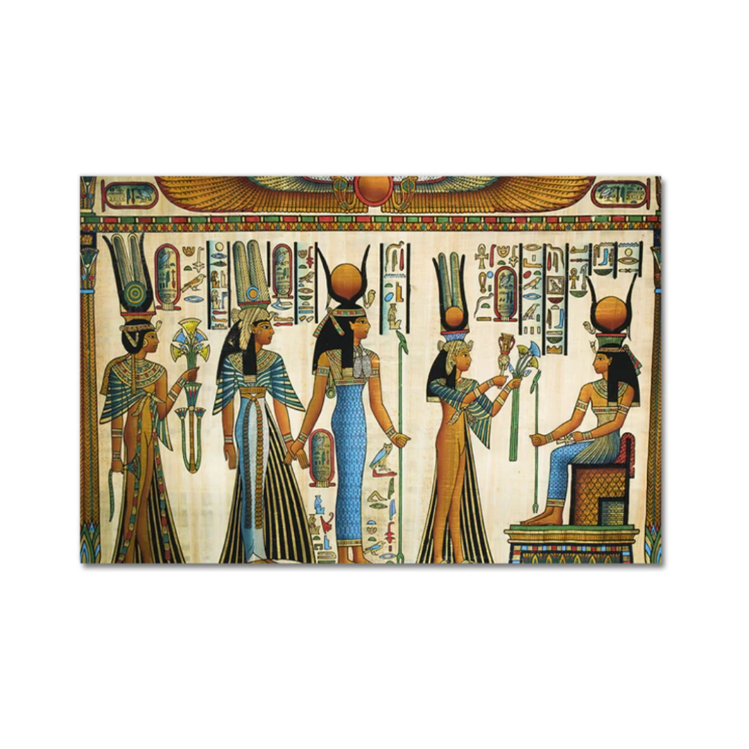 Tableau Égyptien<br> Trône Pharaonique 