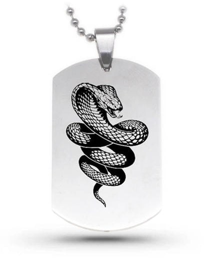 Collier Égyptien<br> Uræus de Guerre (Acier) 