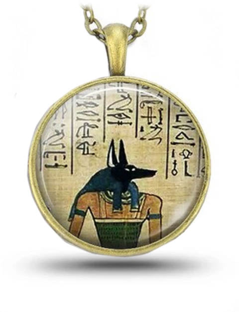 Collier Égyptien <br />Anubis de Siwa (Acier)