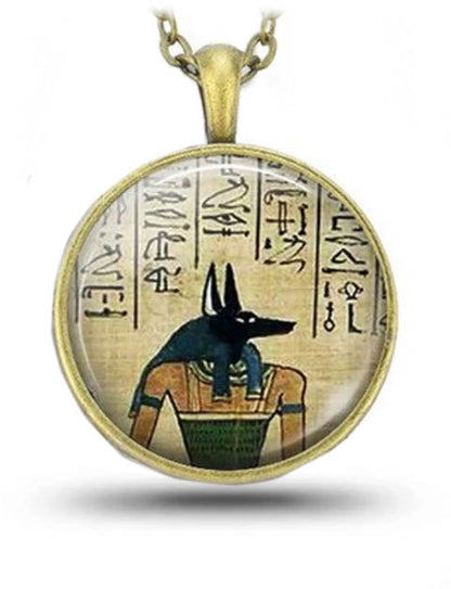 Collier Égyptien <br />Anubis de Siwa (Acier)