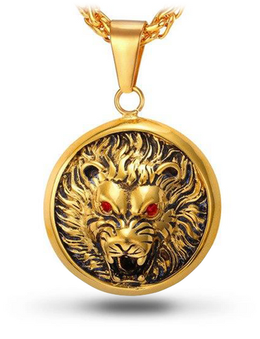 Collier Égyptien Dieu Lion (Acier) | Ancienne Égypte