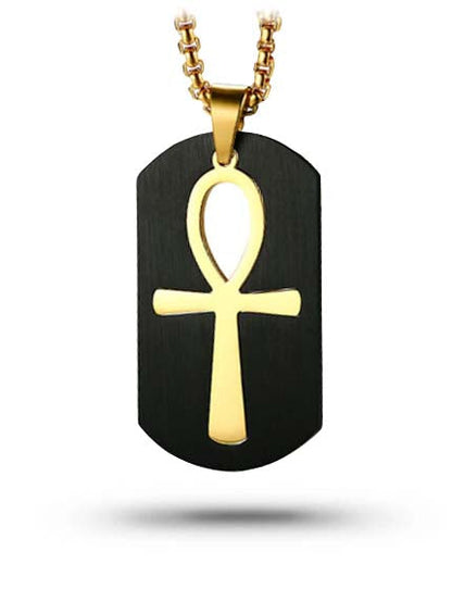 Collier Égyptien Ankh Sacré (Acier) | Ancienne Égypte