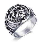 Bague Égyptienne Miysis, Fier Lion (Acier) | Ancienne Égypte