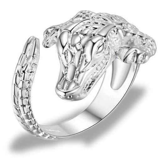 Bague Égyptienne<br> Sobek de Cristal (Acier) 