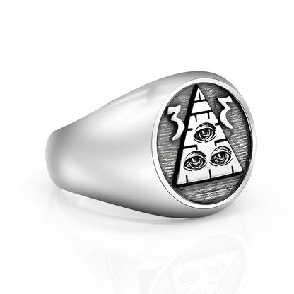 Bague Illuminati Oeil mystérieux