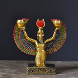 Statue Égyptienne bougeoir mère d'Horus