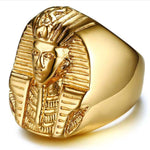 Bague Égyptienne Ramses d'Or (Acier)