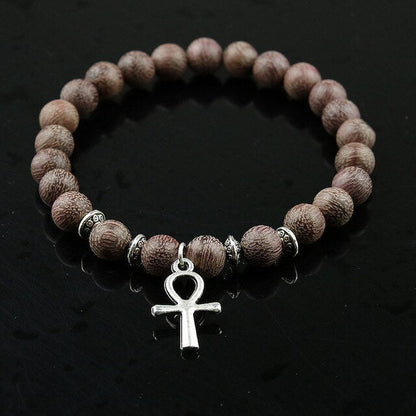 Bracelet Égyptien Ankh d'Espoir naturel