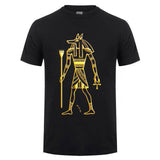 T-Shirt Égyptien Anubis Noir | Ancienne Égypte